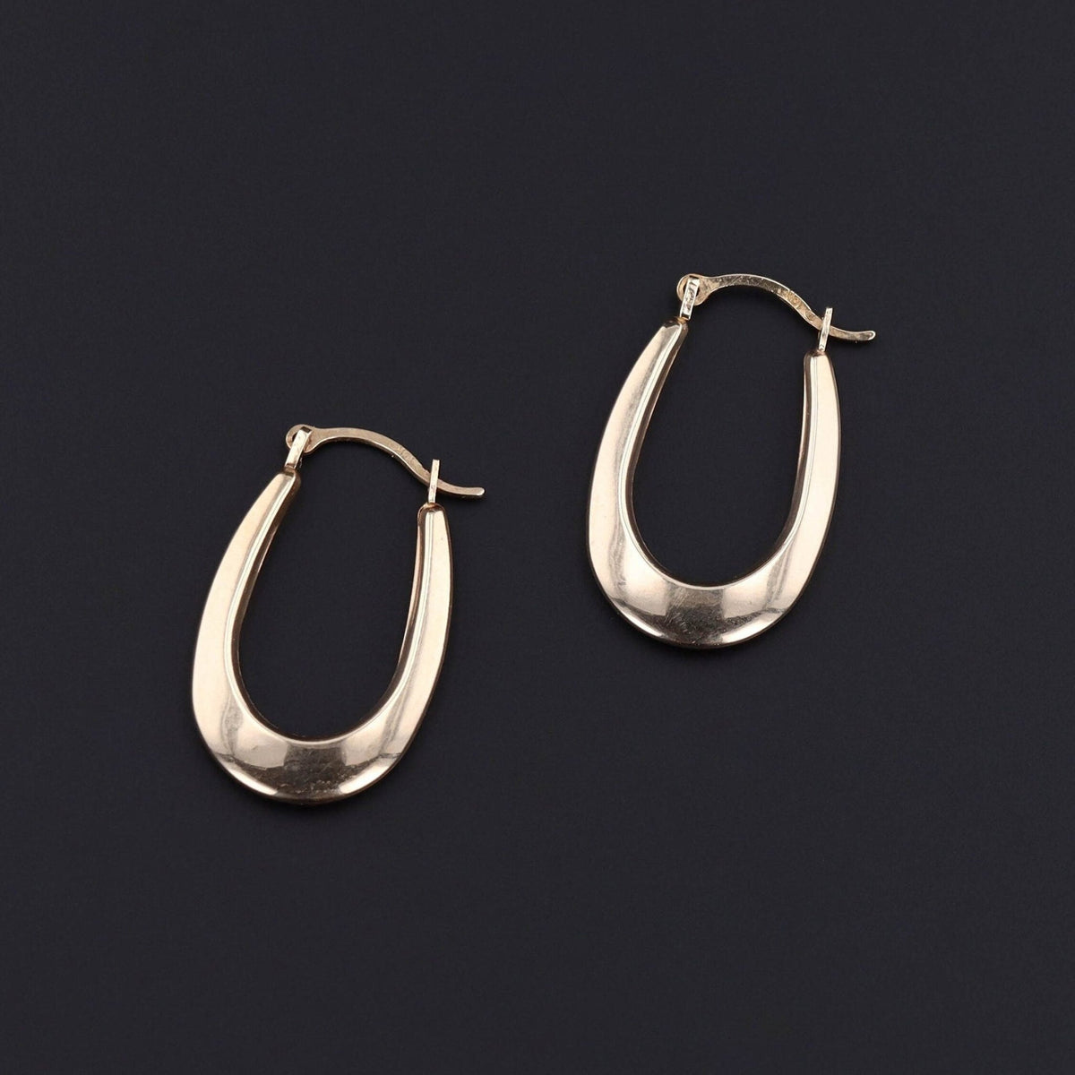 Vintage Hoop Earrings of 14k Gold - Trademark Antiques