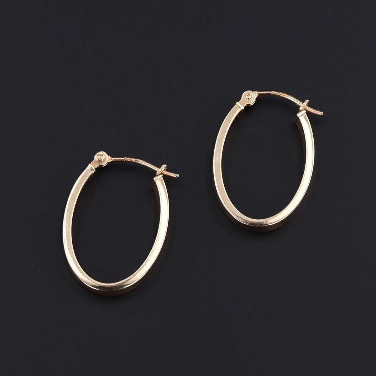 Vintage Hoop Earrings of 14k Gold - Trademark Antiques