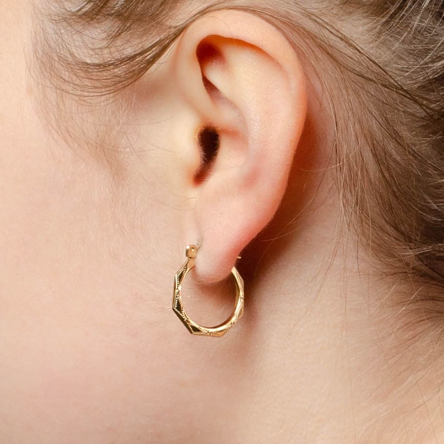 Vintage Hoop Earrings of 14k Gold - Trademark Antiques