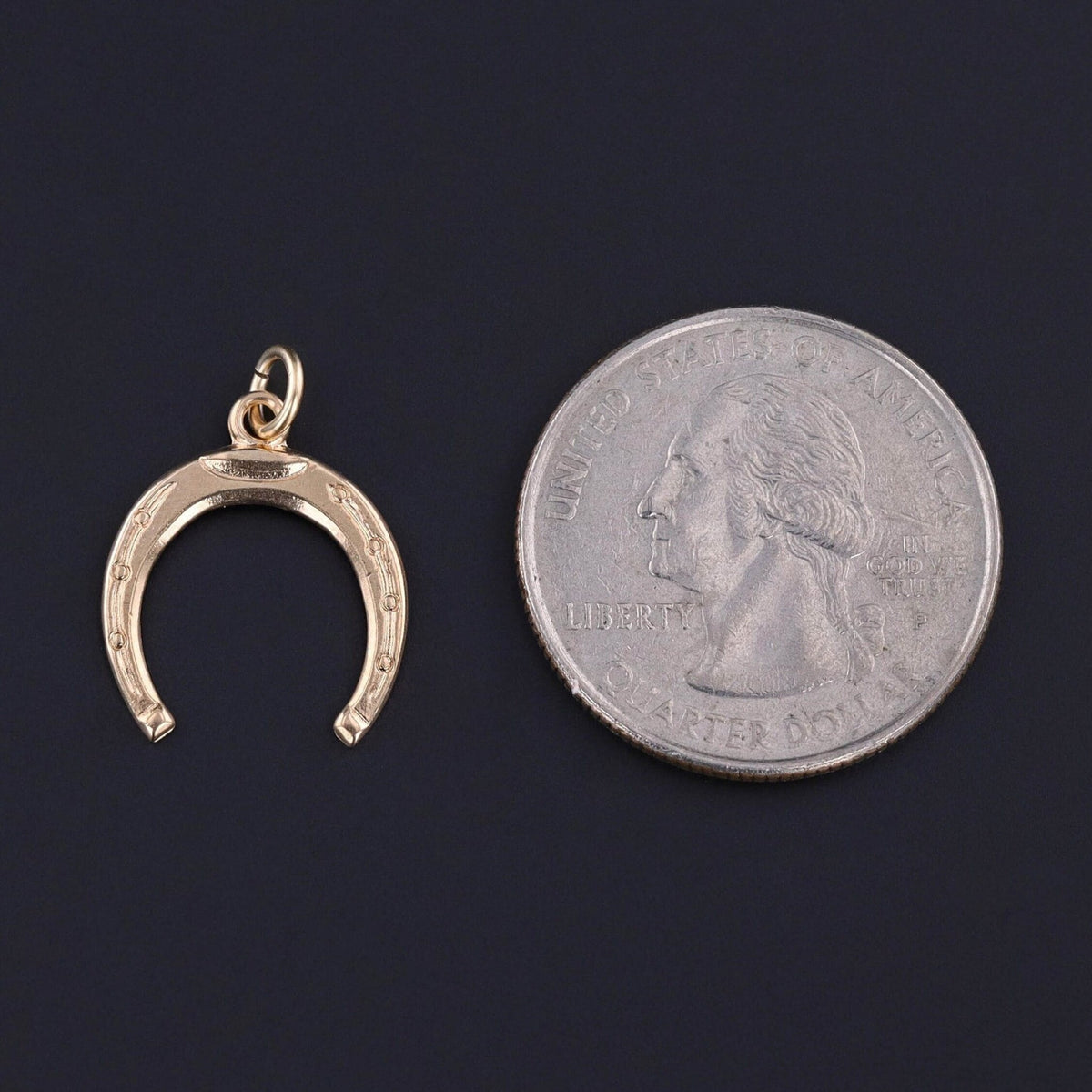 Vintage Horseshoe Charm of 10k Gold - Trademark Antiques