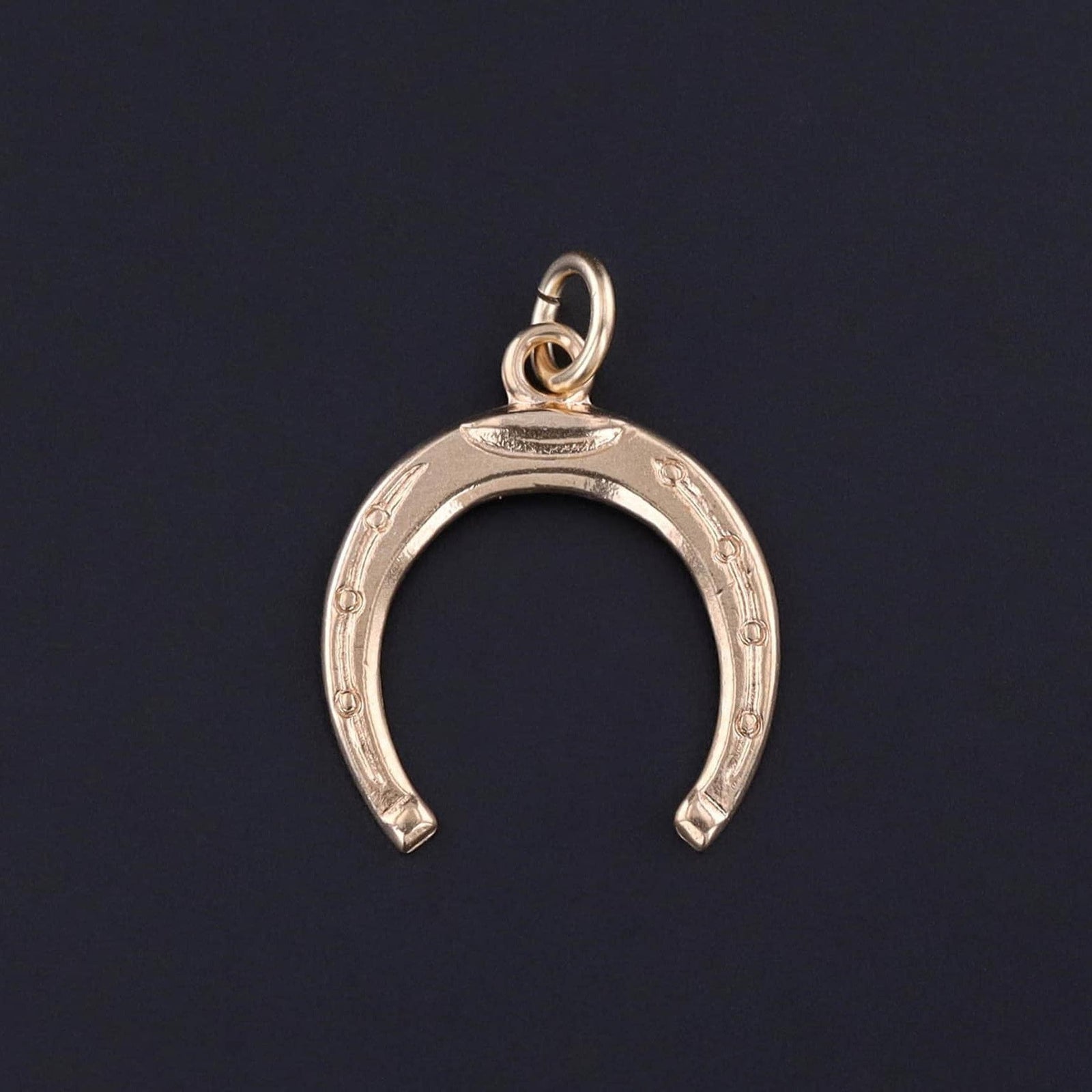 Vintage Horseshoe Charm of 10k Gold - Trademark Antiques