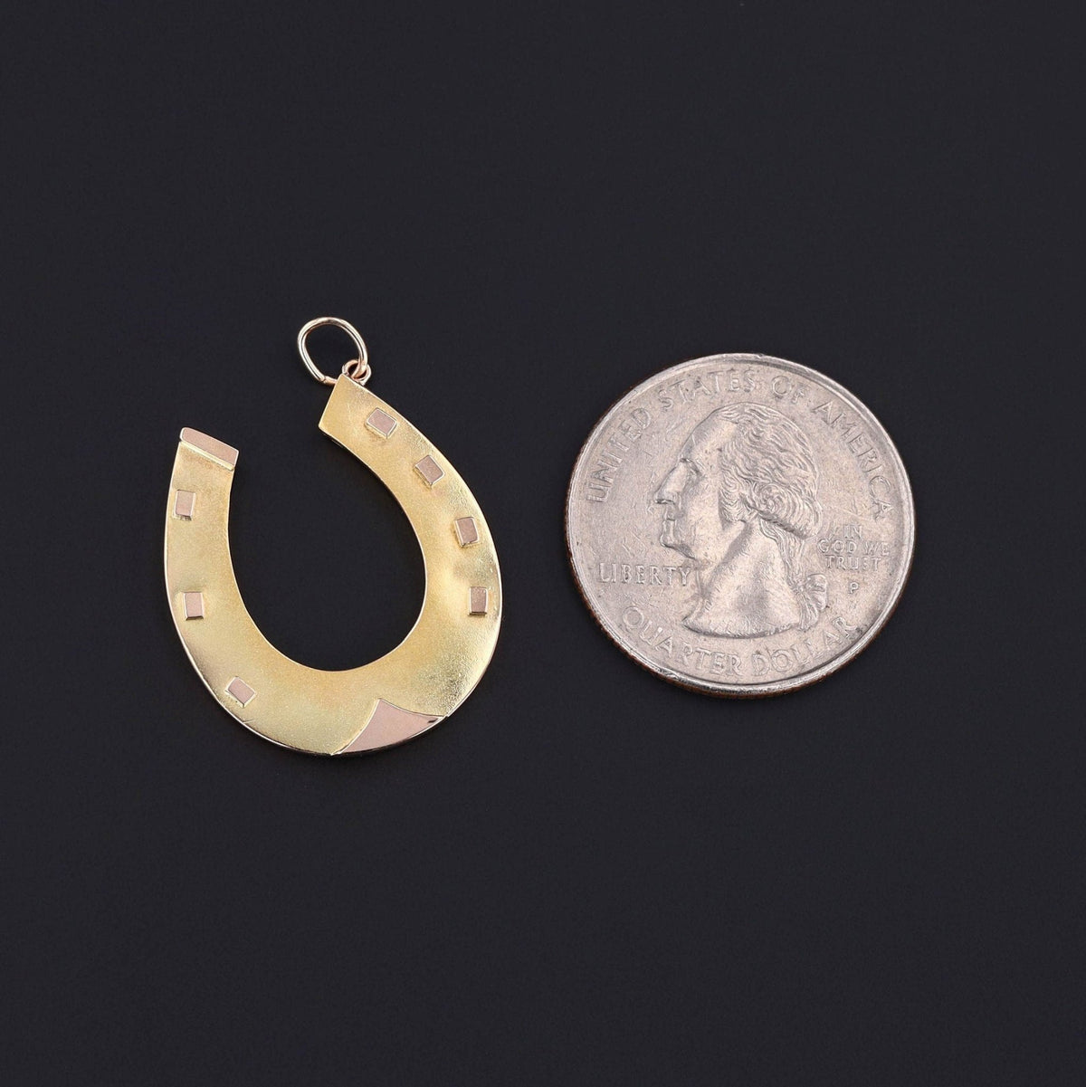 Vintage Horseshoe Conversion Pendant of 15ct Gold - Trademark Antiques