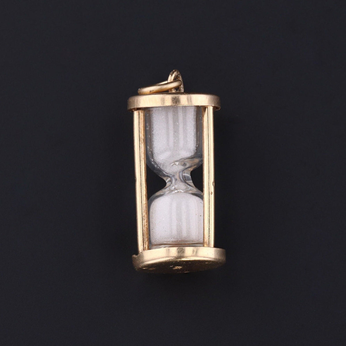 Vintage Hourglass Charm | 14k Gold Charm - Trademark Antiques