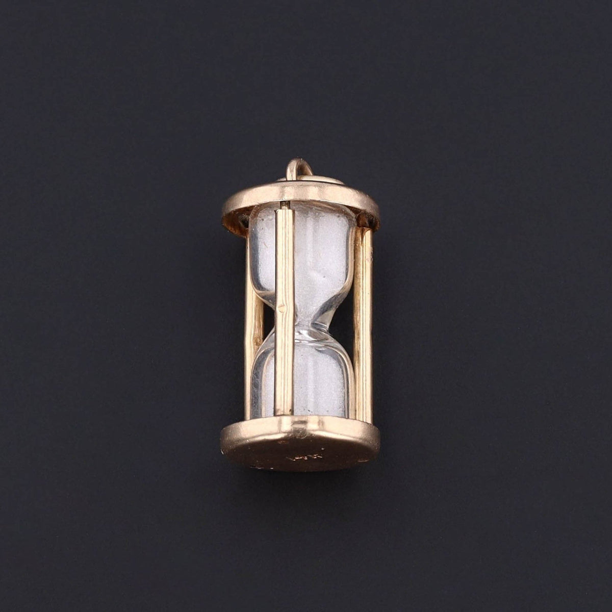 Vintage Hourglass Charm of 14k Gold - Trademark Antiques