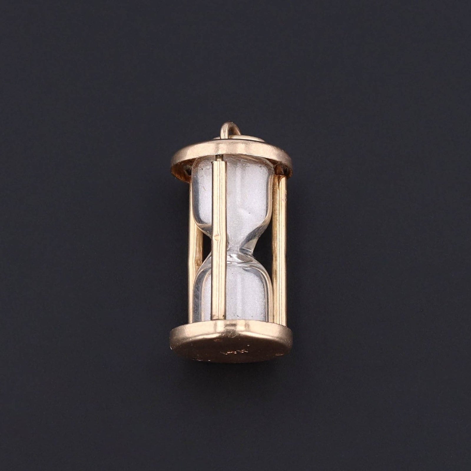 Vintage Hourglass Charm of 14k Gold - Trademark Antiques