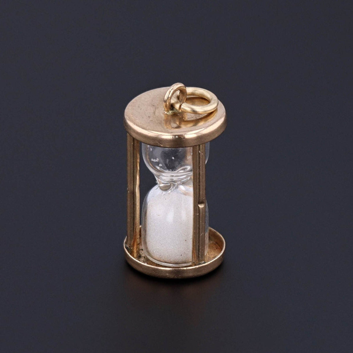 Vintage Hourglass Charm of 14k Gold - Trademark Antiques