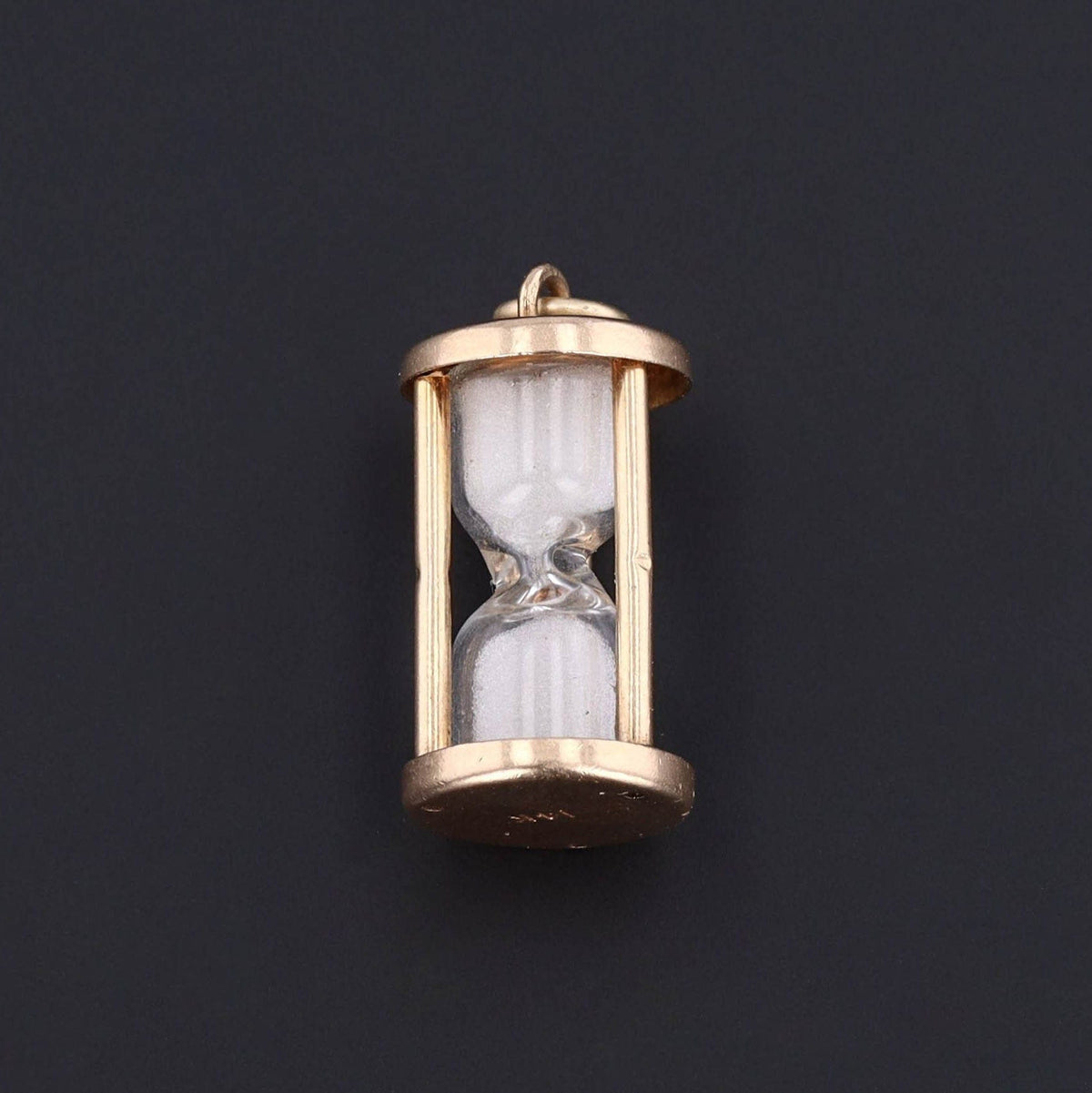 Vintage Hourglass Charm of 14k Gold - Trademark Antiques