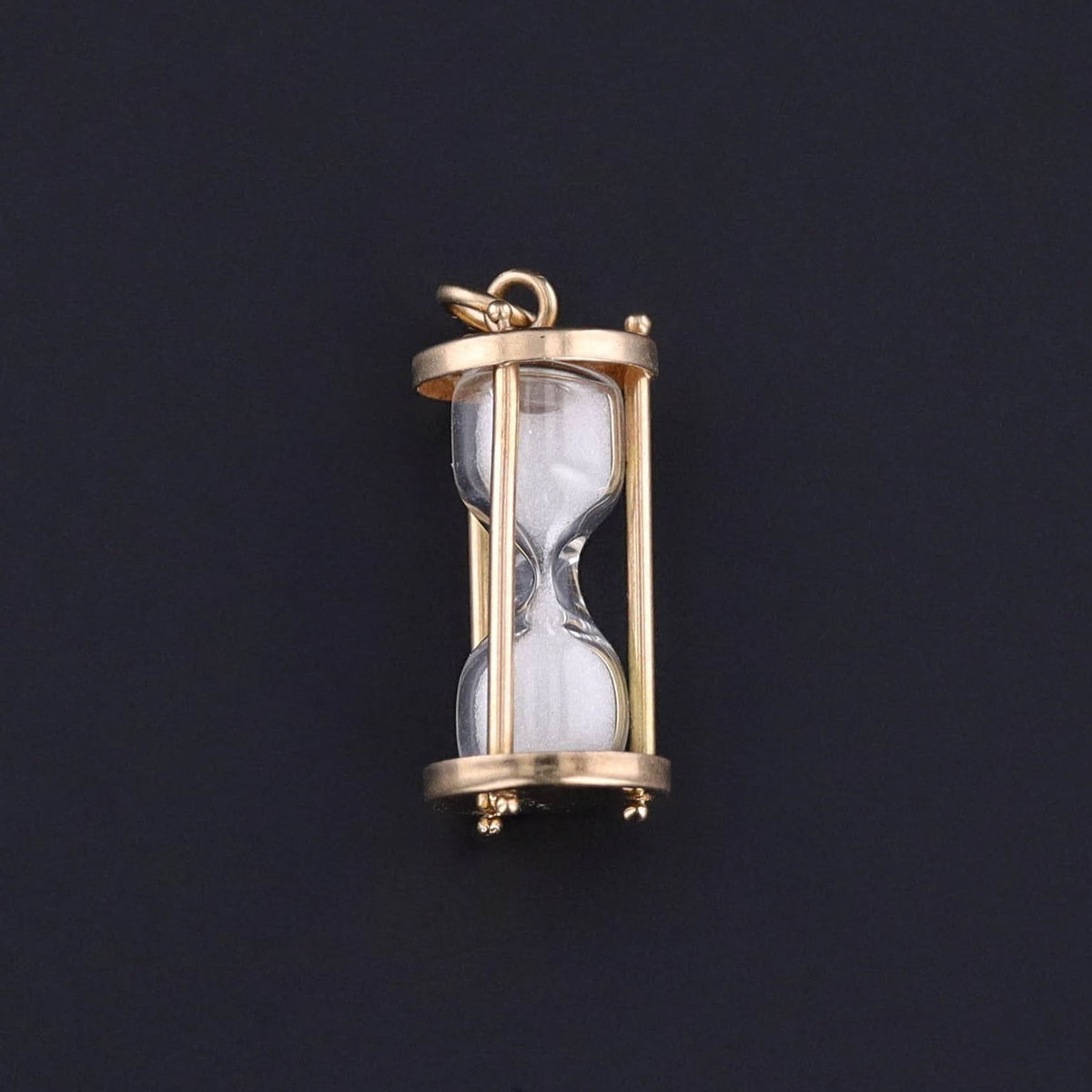Vintage Hourglass Pendant of 14k Gold - Trademark Antiques