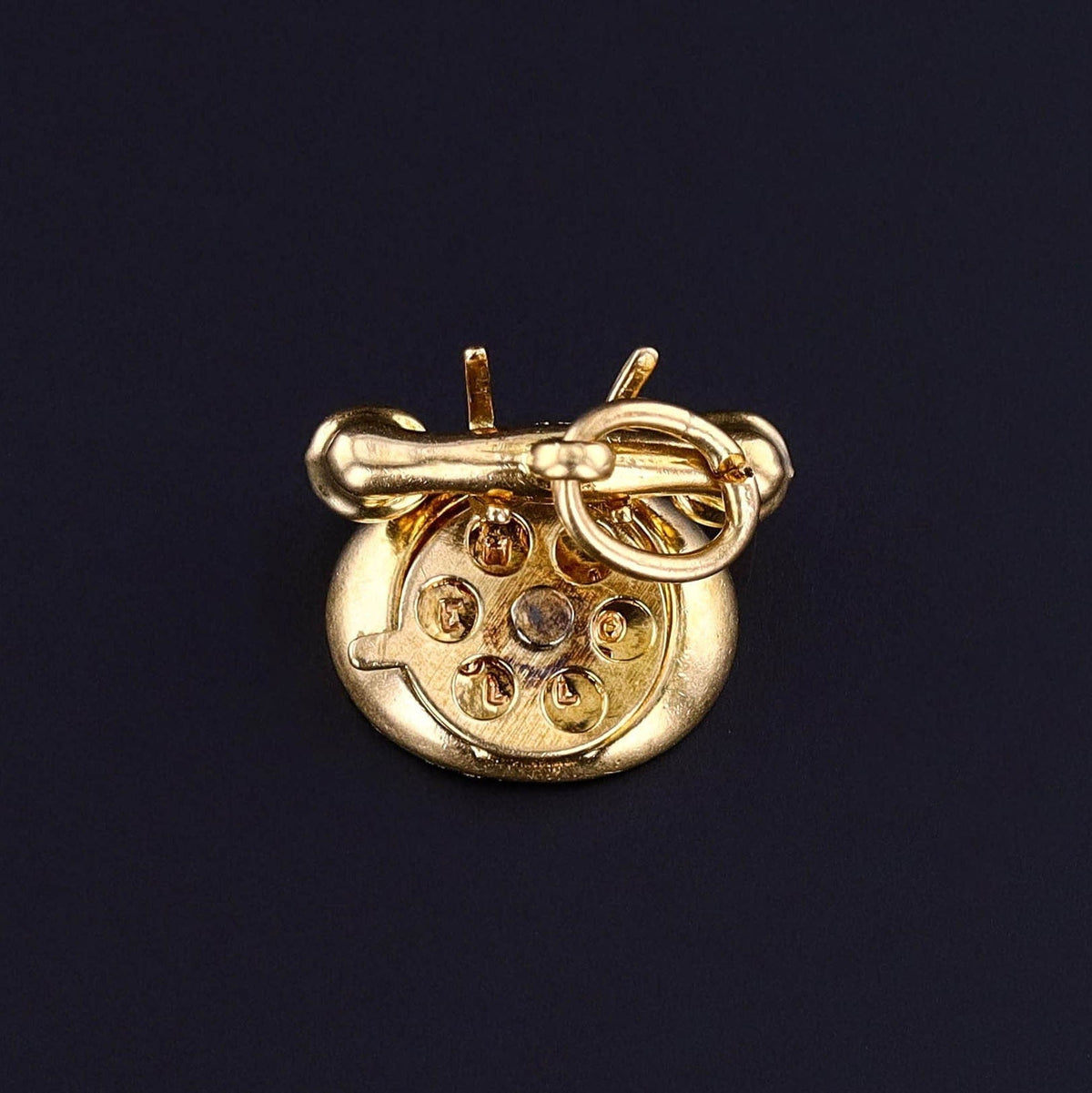 Vintage I LOVE YOU Phone Charm of 14k Gold - Trademark Antiques