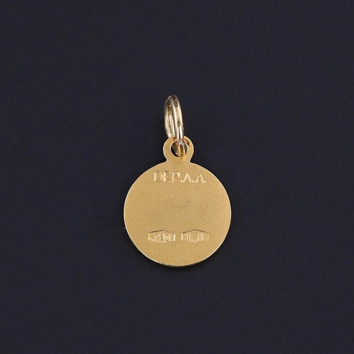 Vintage Italian Love Token Charm of 18k Gold - Trademark Antiques