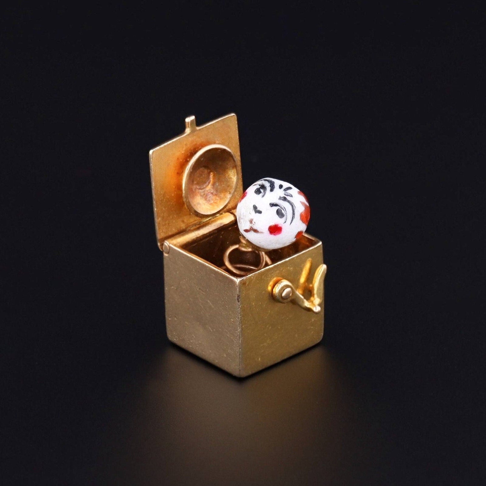 Vintage Jack In the Box Charm of 14k Gold - Trademark Antiques