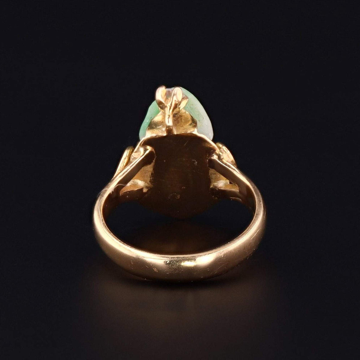 Vintage Jade Ring | Frog Jade Ring - Trademark Antiques