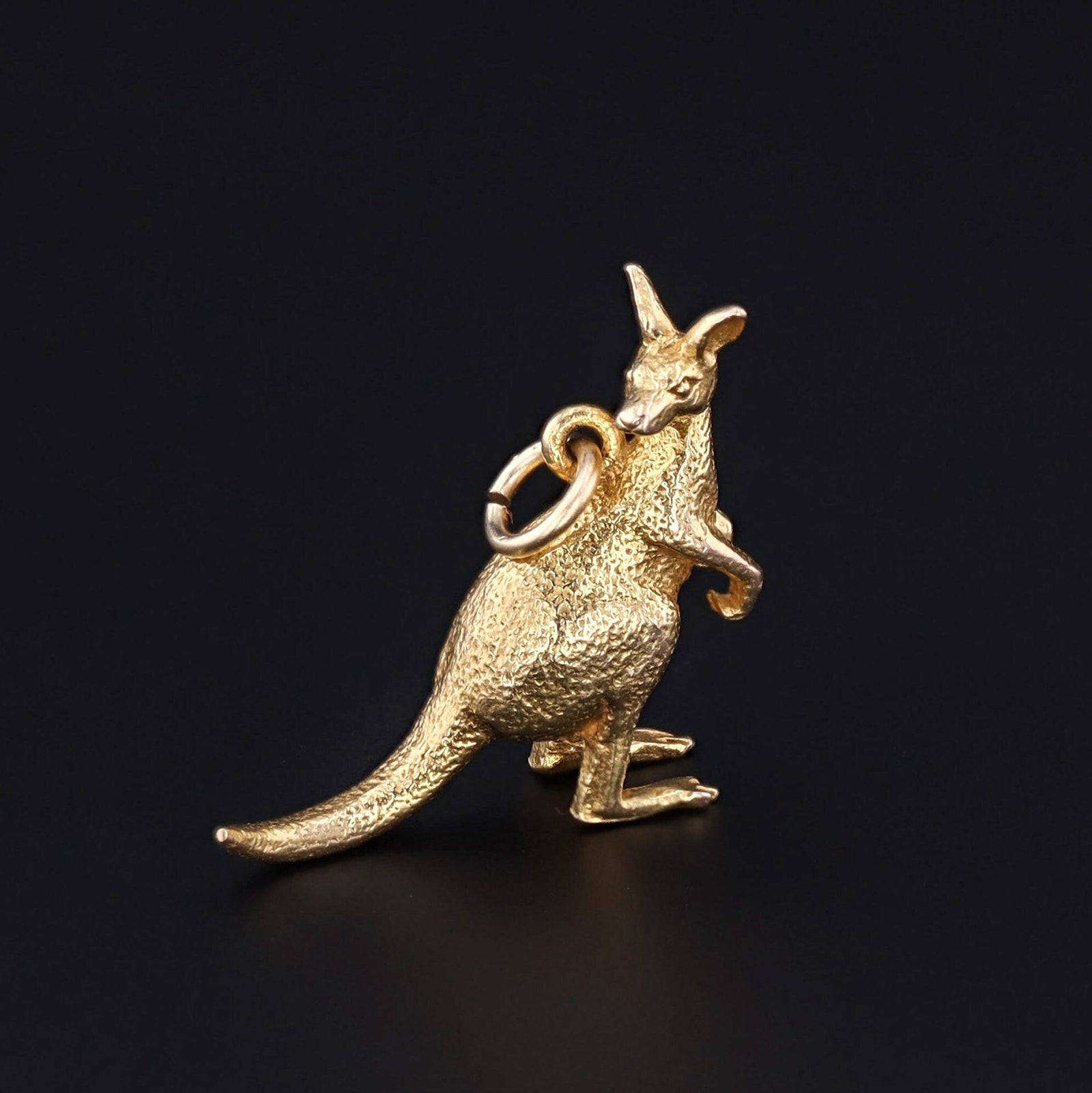 Vintage Kangaroo Charm of 14k Gold - Trademark Antiques