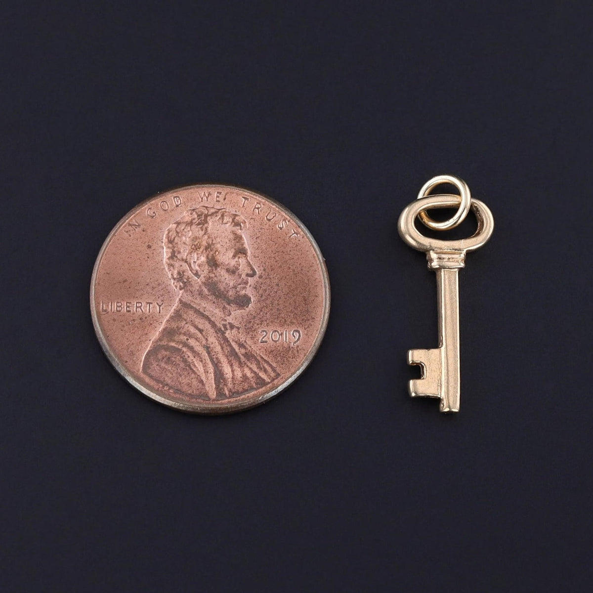 Vintage Key Charm of 14k Gold - Trademark Antiques