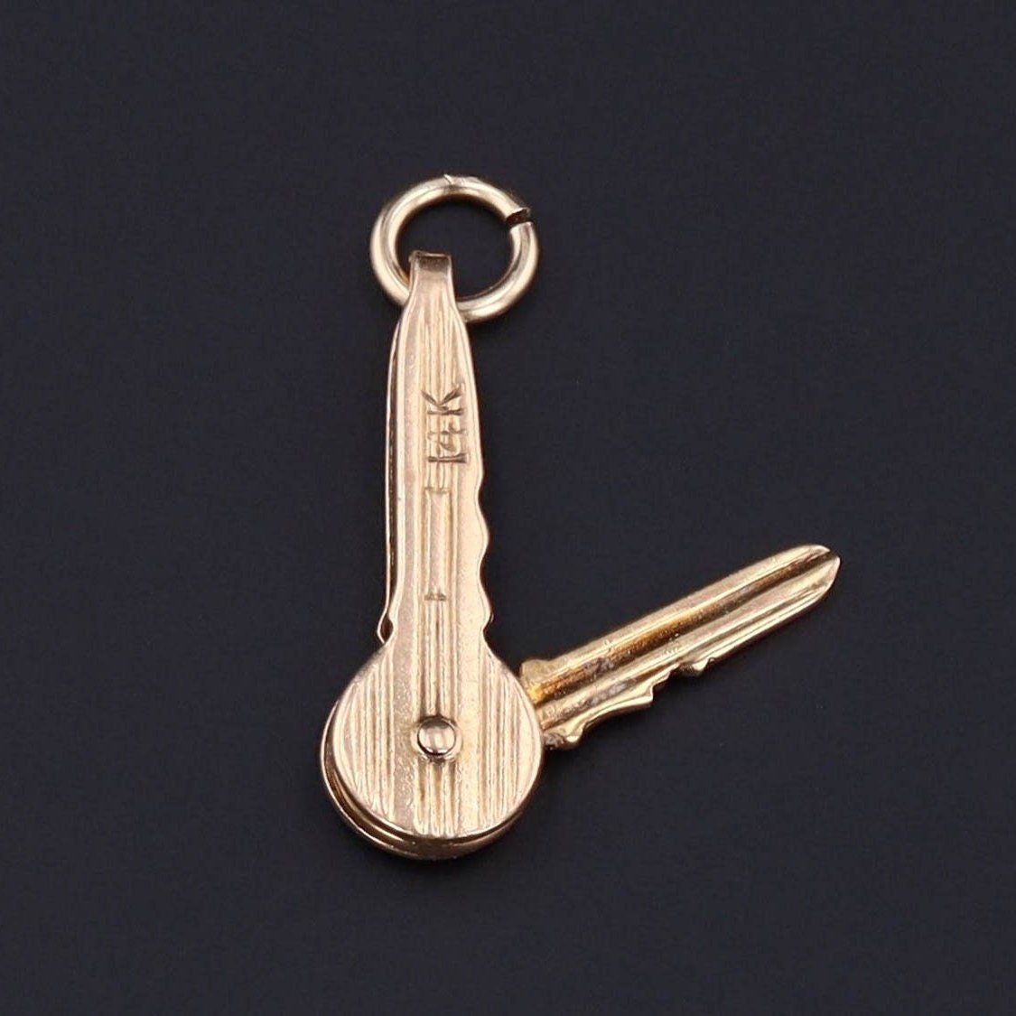Vintage Key to My Heart Charm | Moveable Charm - Trademark Antiques