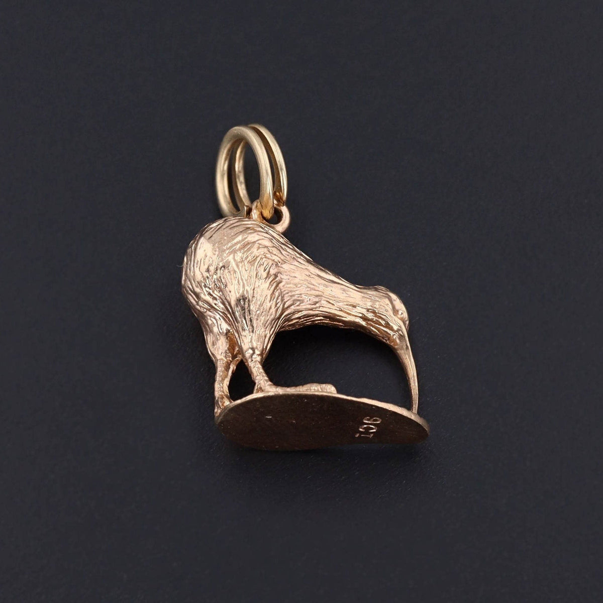 Vintage Kiwi Charm of 9ct Gold - Trademark Antiques