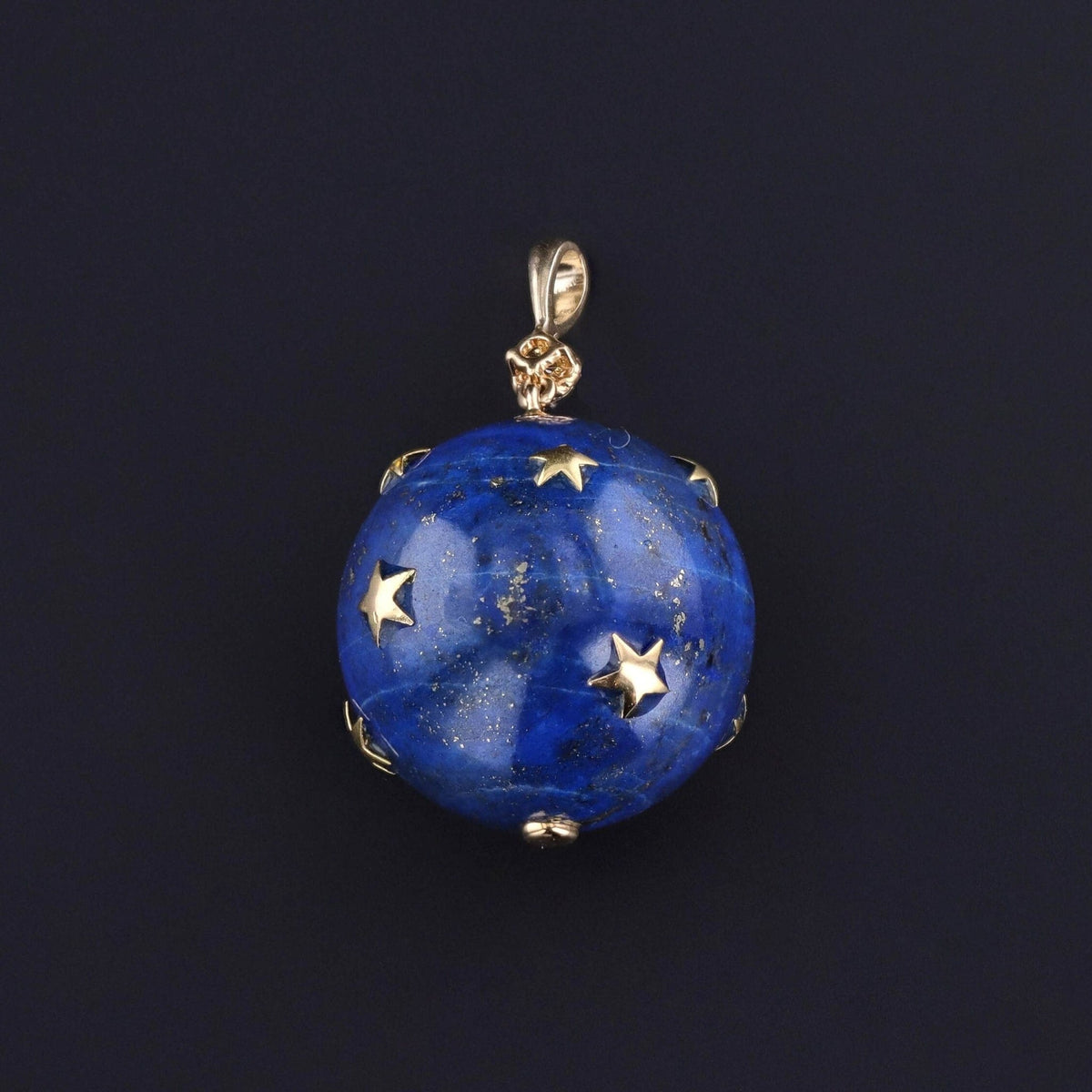 Vintage Lapis Lazuli and Diamond Star Pendant - Trademark Antiques