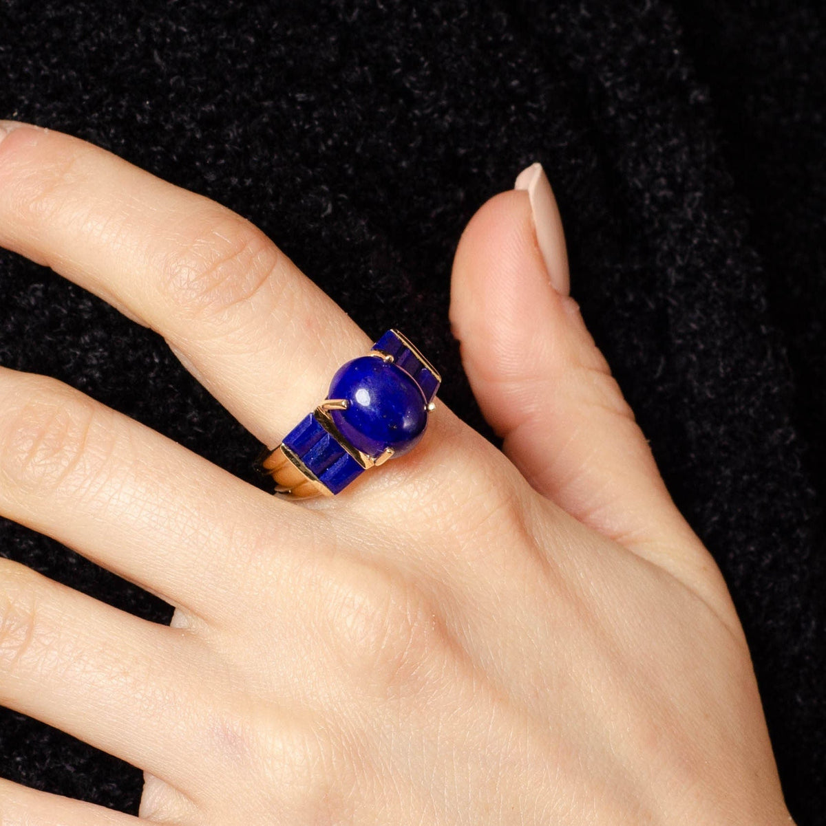 Vintage Lapis Lazuli Ring of 10k Gold - Trademark Antiques