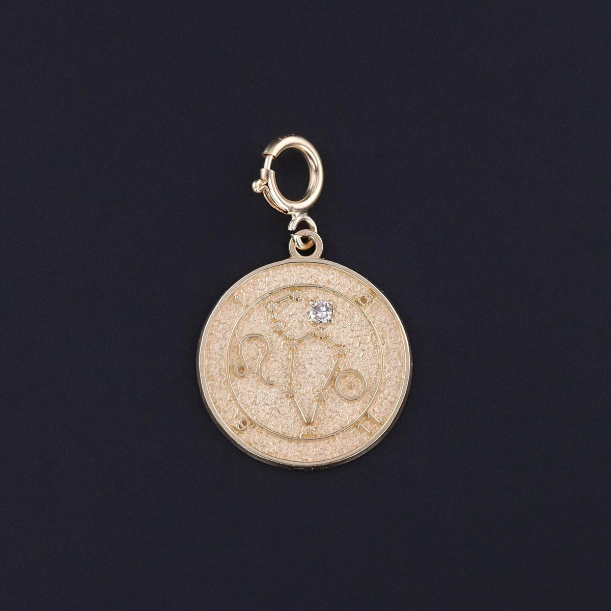Vintage Leo Zodiac Charm of 14k Gold - Trademark Antiques
