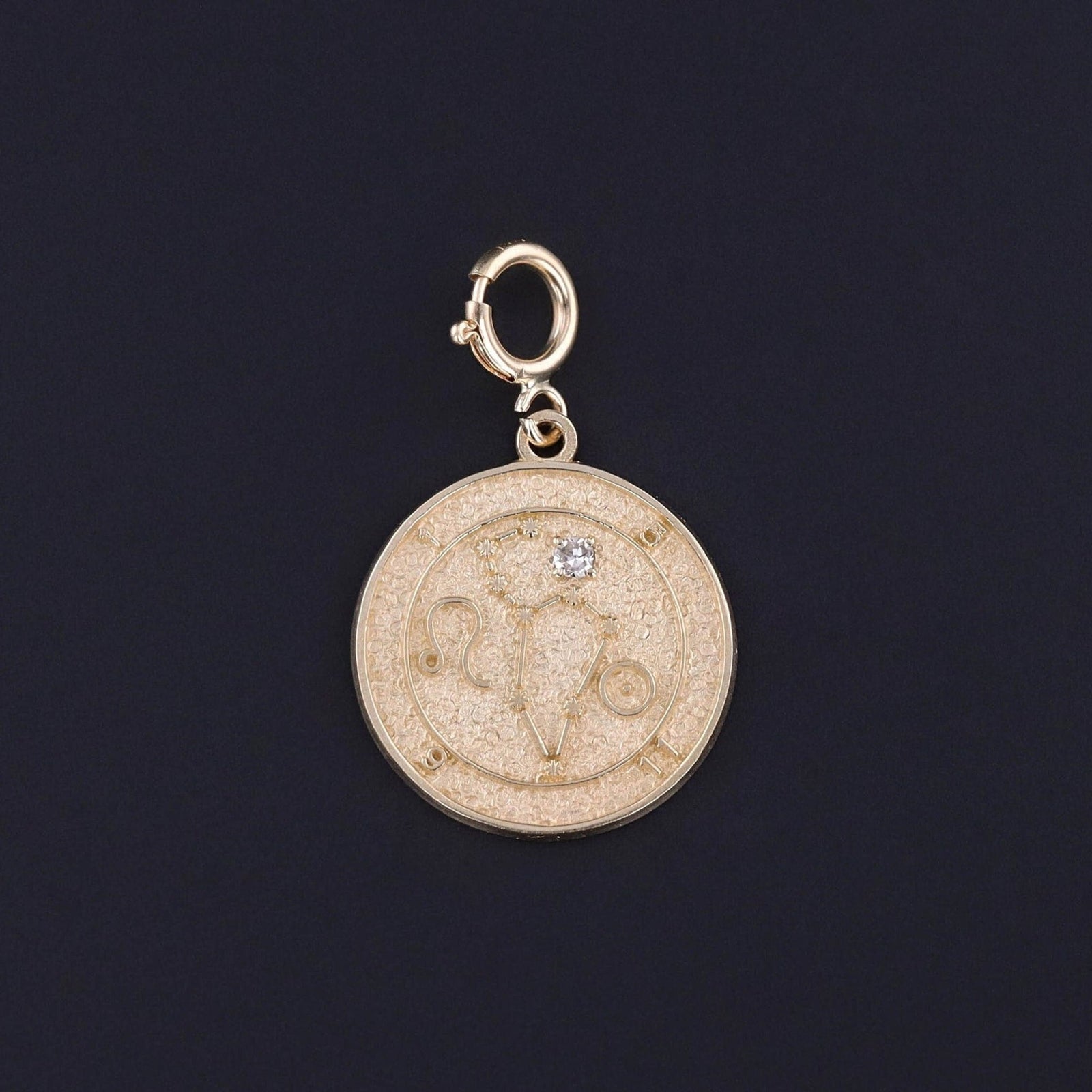 Vintage Leo Zodiac Charm of 14k Gold - Trademark Antiques
