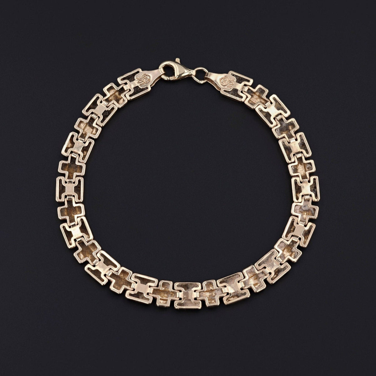 Vintage Link Bracelet of 10k Gold - Trademark Antiques