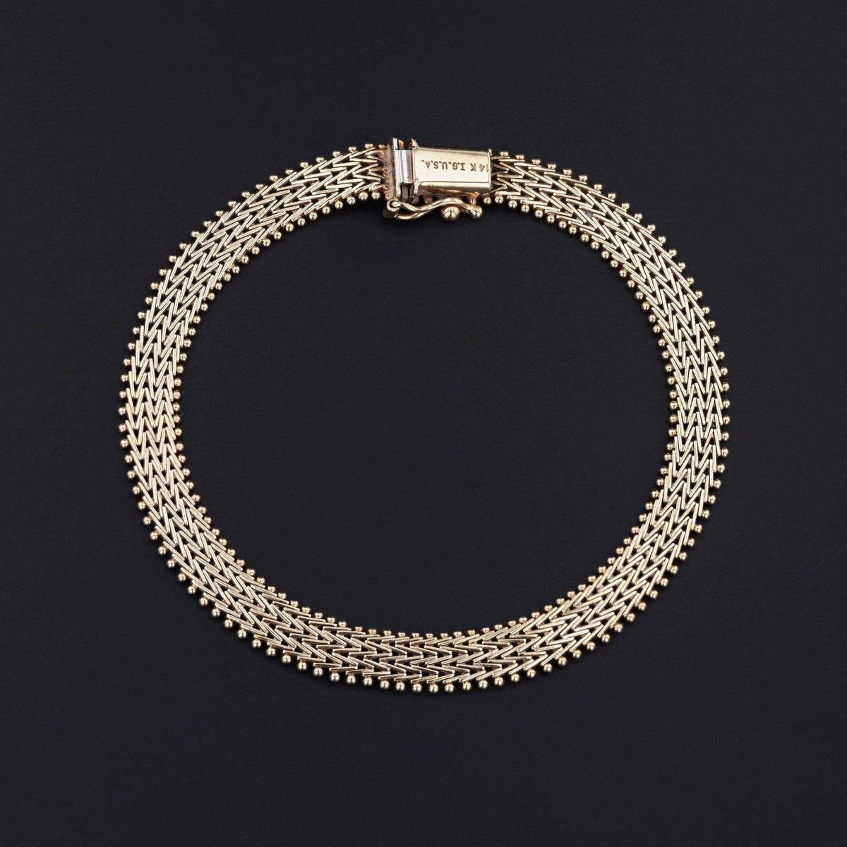 Vintage Link Bracelet of 14k Gold - Trademark Antiques