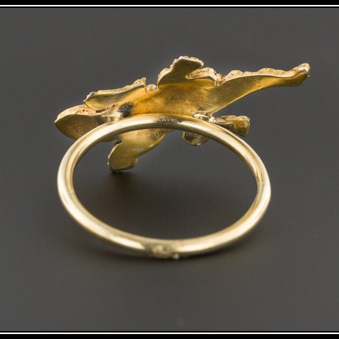 Vintage Lizard Ring | Gold Nugget Lizard Ring - Trademark Antiques