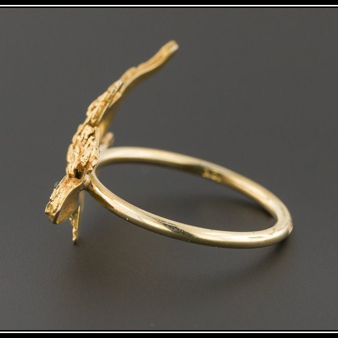 Vintage Lizard Ring | Gold Nugget Lizard Ring - Trademark Antiques