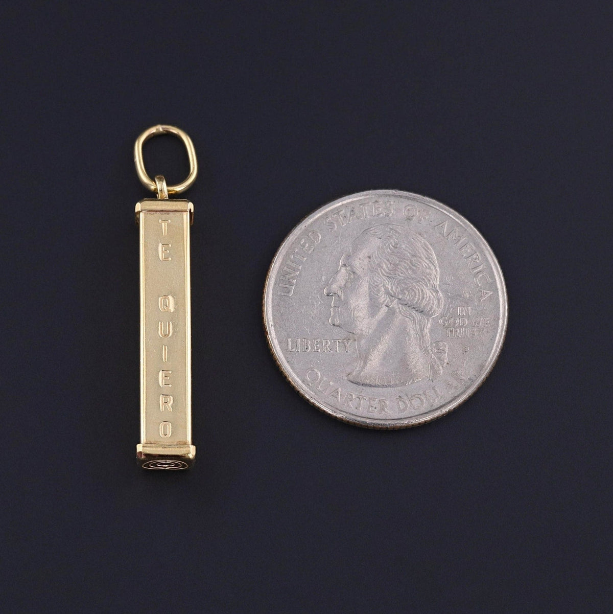 Vintage Love Language Pendant of 14k Gold - Trademark Antiques