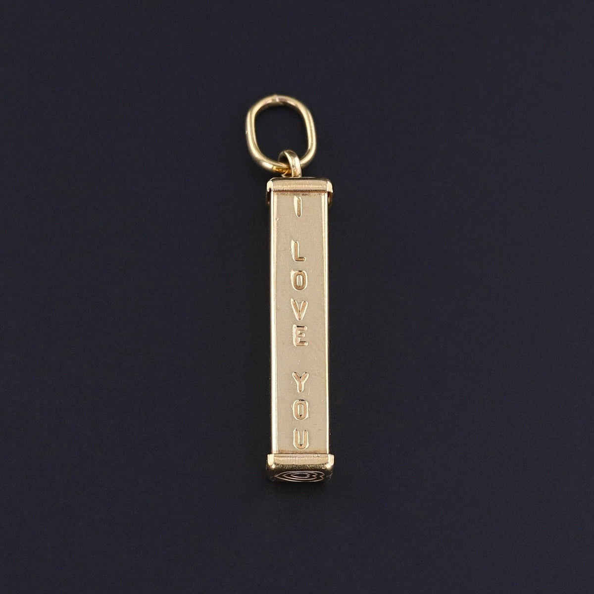 Vintage Love Language Pendant of 14k Gold - Trademark Antiques