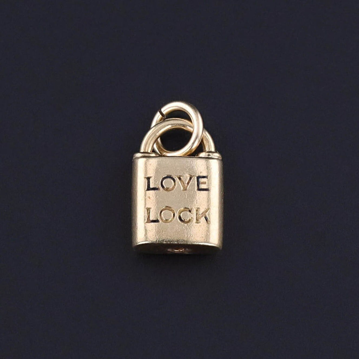 Vintage Love Lock Charm of 14k Gold - Trademark Antiques