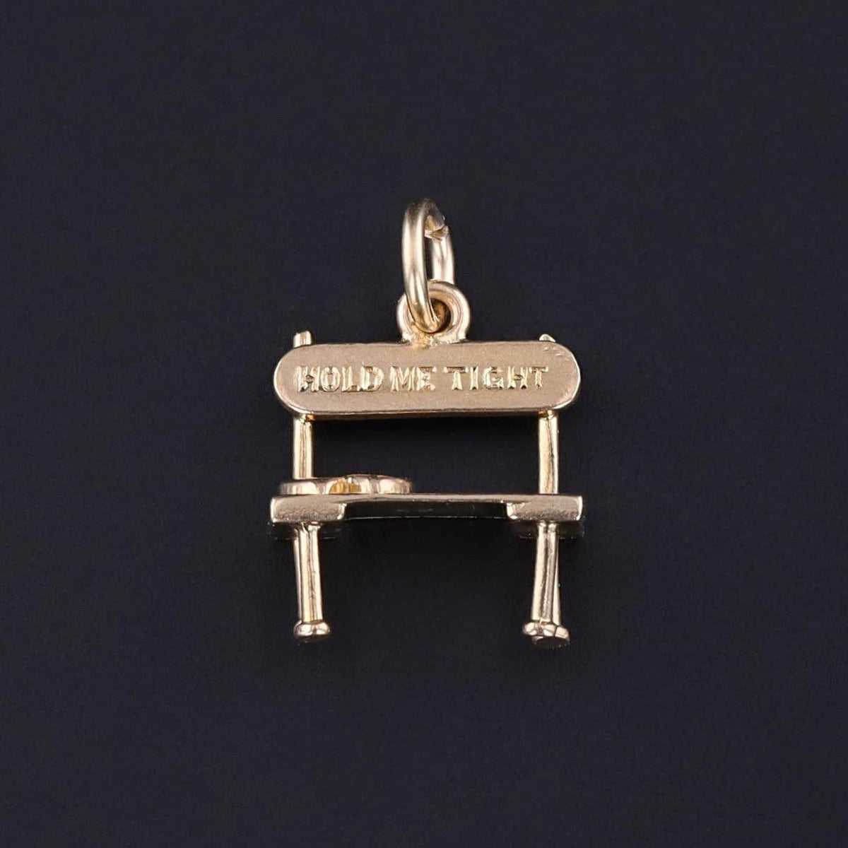 Vintage Love Token Bench Charm of 14k Gold - Trademark Antiques