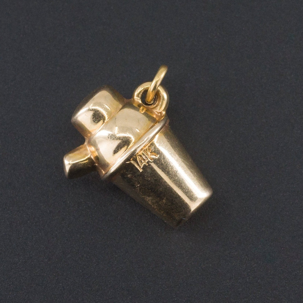 Vintage Martini Shaker Pendant | Gold Martini Shaker Pendant - Trademark Antiques