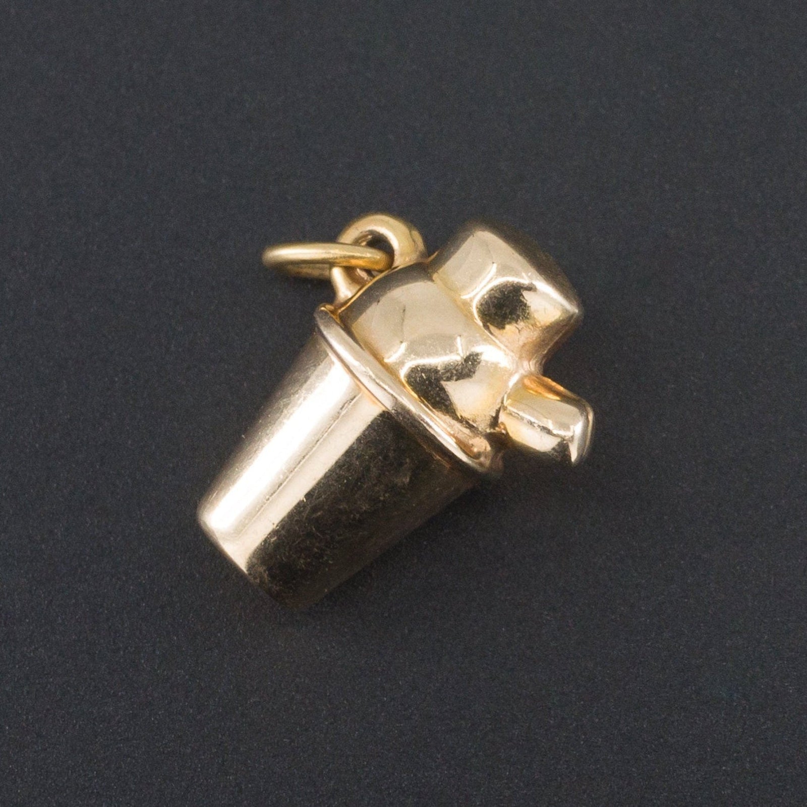 Vintage Martini Shaker Pendant | Gold Martini Shaker Pendant - Trademark Antiques