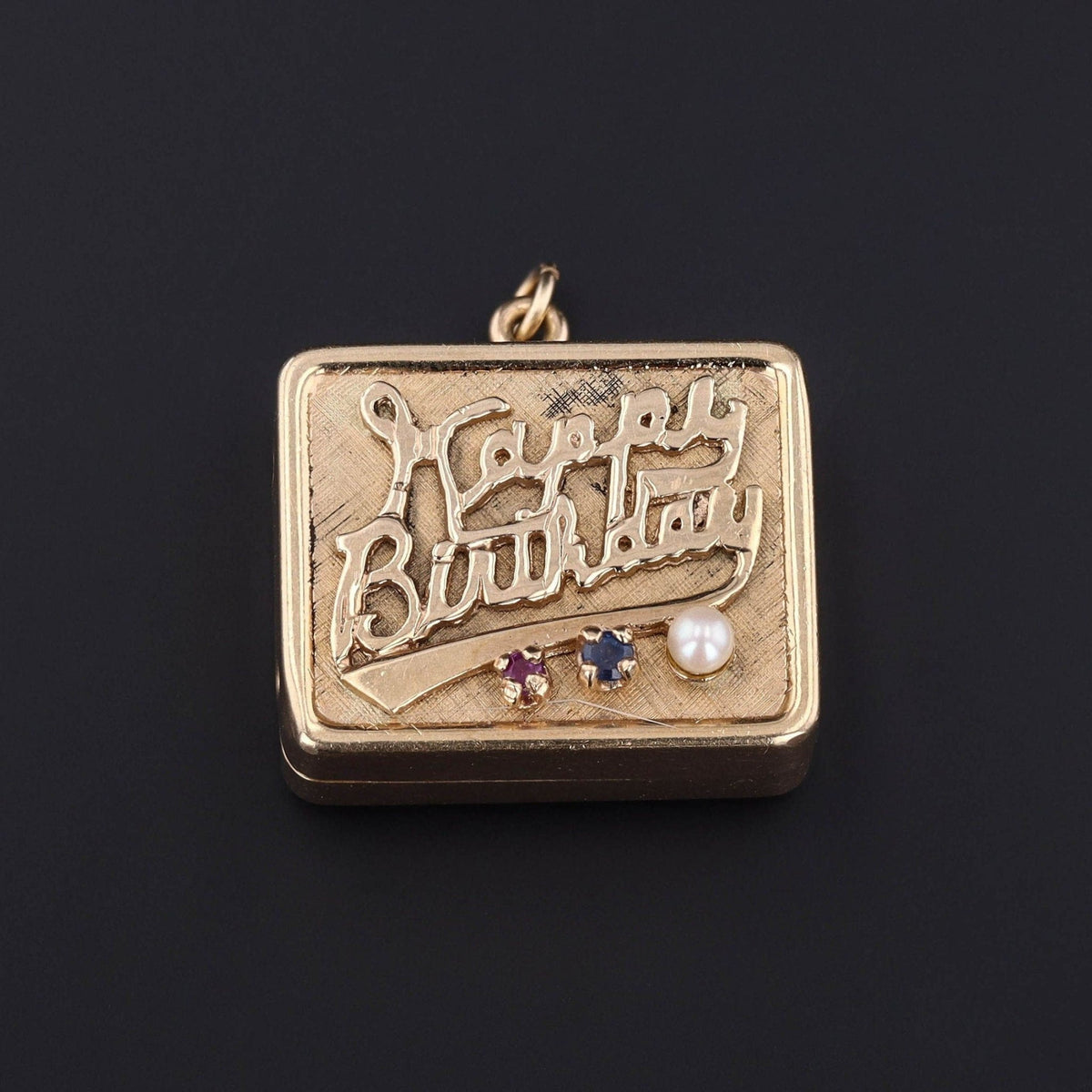 Vintage Mechanical Happy Birthday Song Pendant in 14k Gold - Trademark Antiques