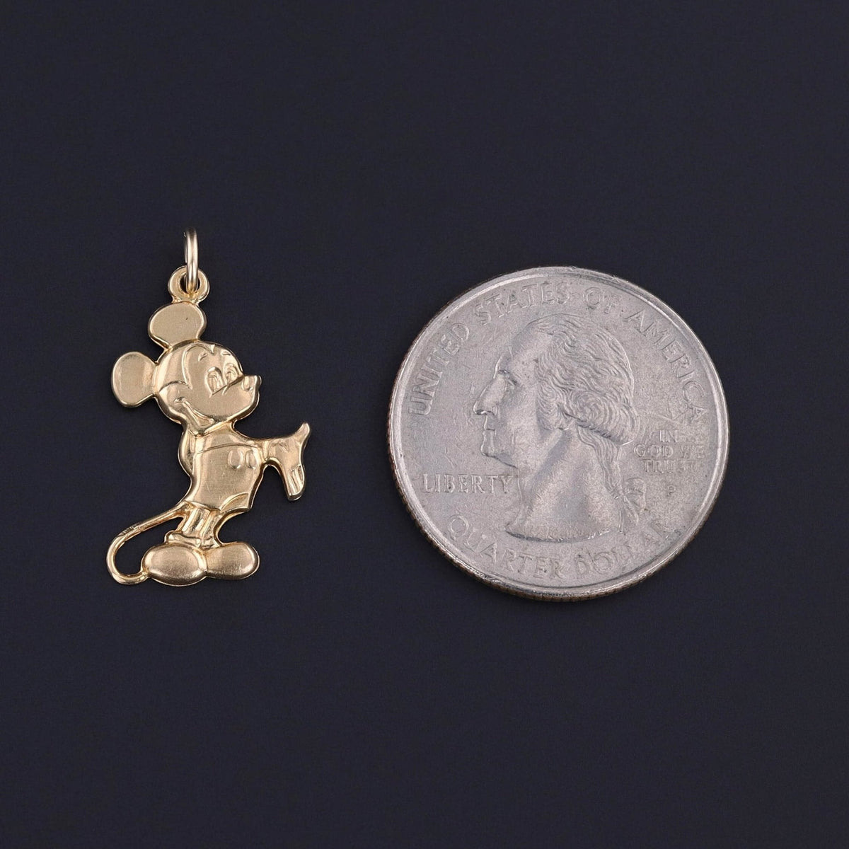 Vintage Mickey Mouse Charm of 14k Gold - Trademark Antiques