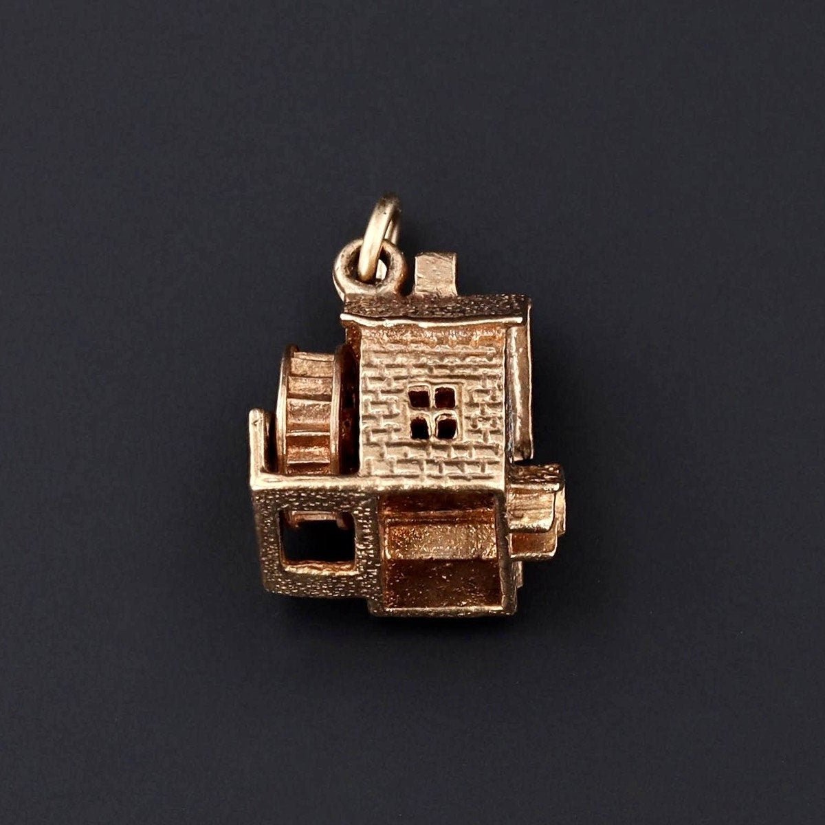 Vintage Mill Charm of 9ct Gold - Trademark Antiques