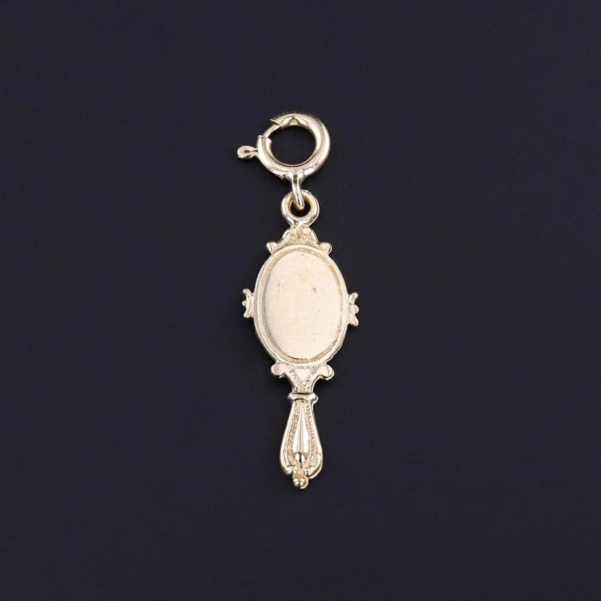 Vintage Mirror Charm of 14k Gold - Trademark Antiques