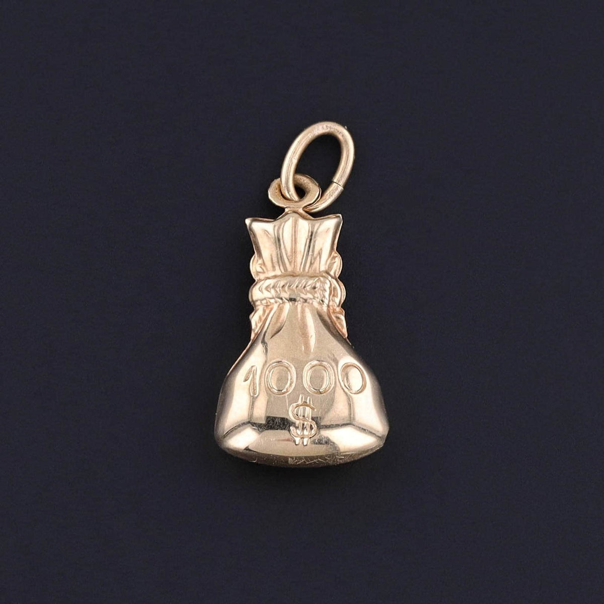 Vintage Money Bag Charm of 14k Gold - Trademark Antiques