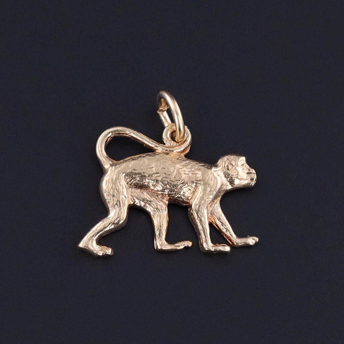 Vintage Monkey Charm of 14k Gold - Trademark Antiques