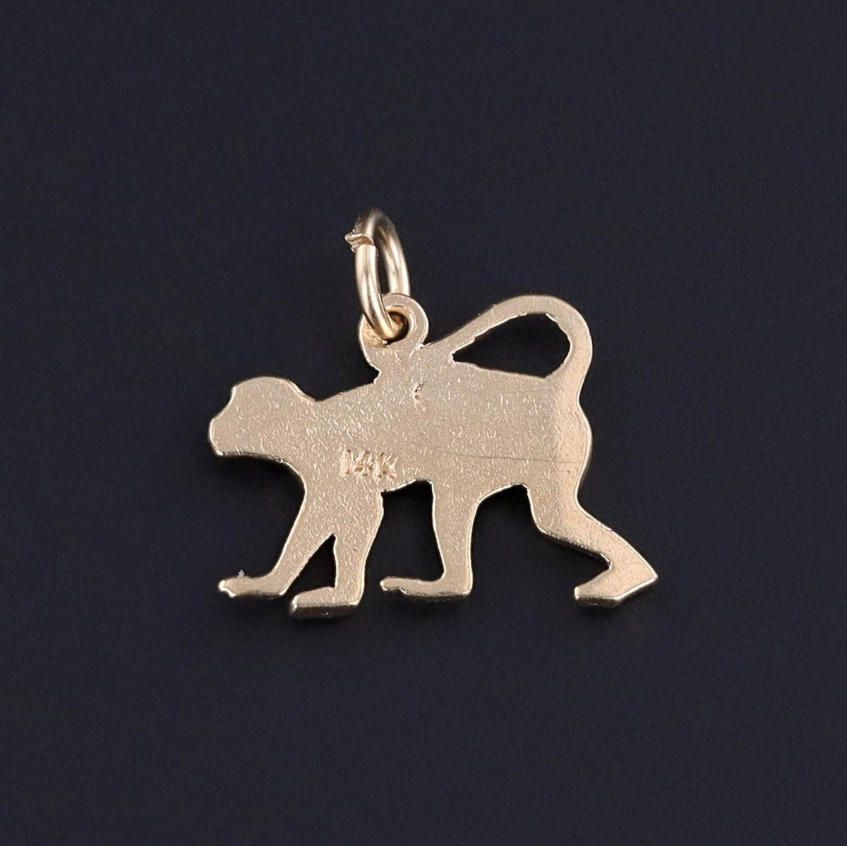 Vintage Monkey Charm of 14k Gold - Trademark Antiques