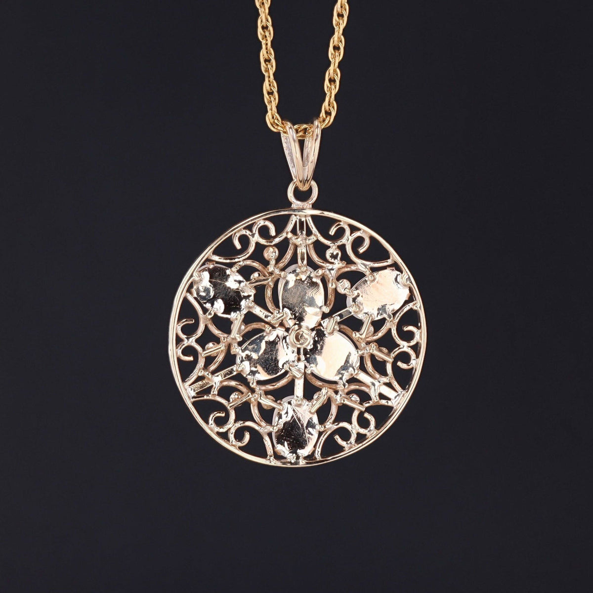 Vintage Moonstone Pendant | 14k Gold Moonstone Pendant - Trademark Antiques