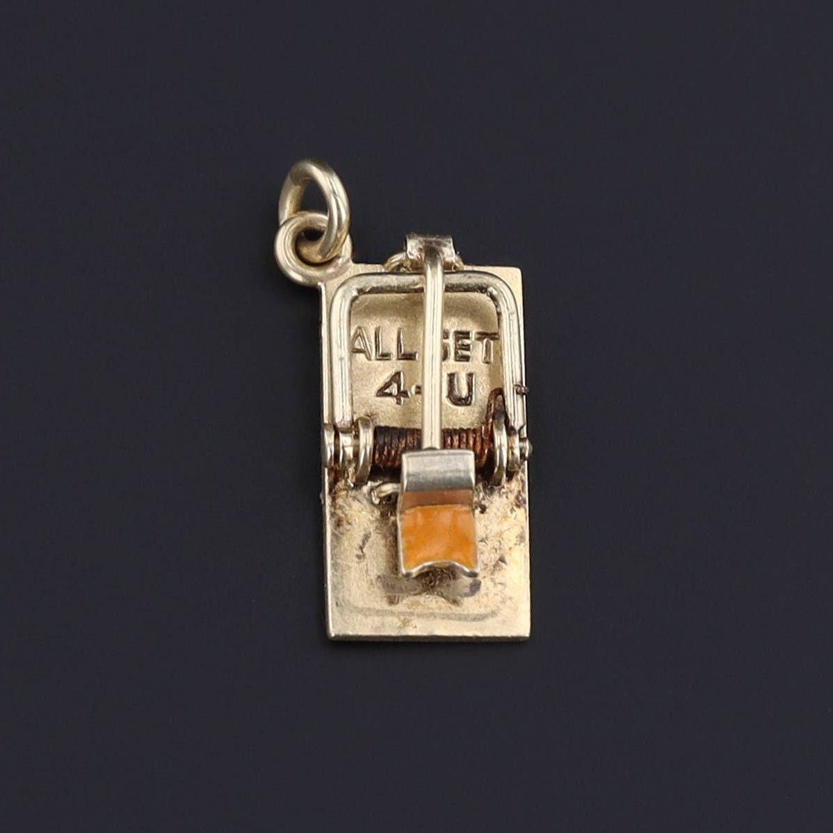 Vintage Mousetrap Charm | Moveable Vintage Charm - Trademark Antiques