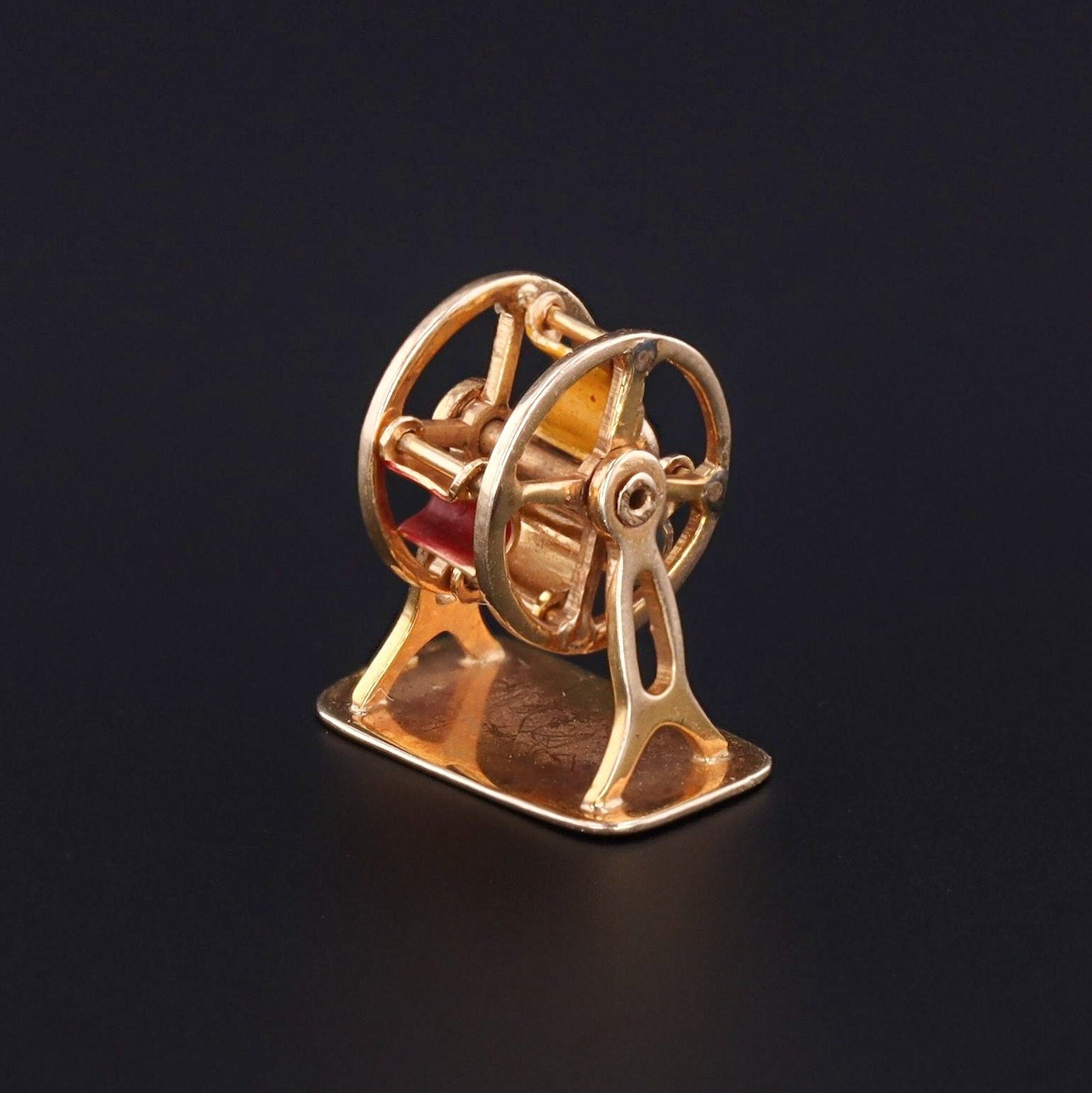 Vintage Moveable Ferris Wheel Charm of 14k Gold - Trademark Antiques