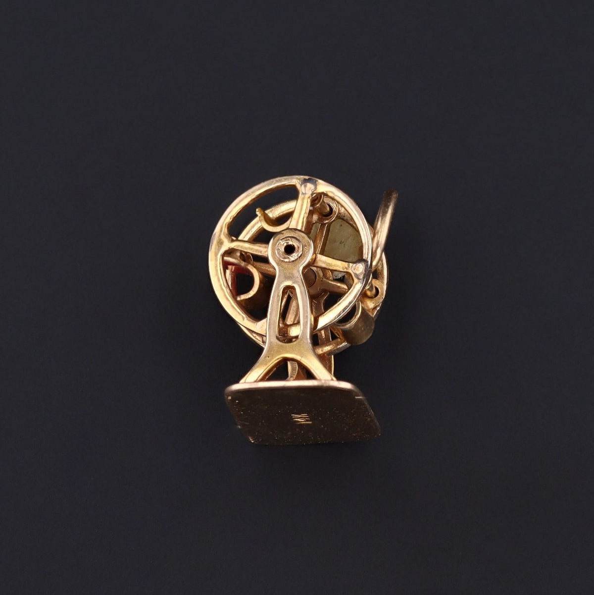 Vintage Moveable Ferris Wheel Charm of 14k Gold - Trademark Antiques