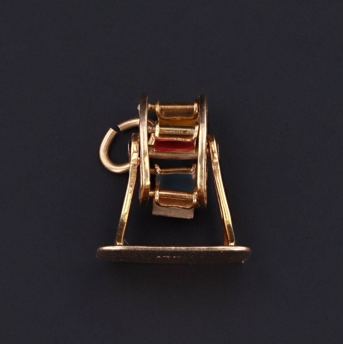 Vintage Moveable Ferris Wheel Charm of 14k Gold - Trademark Antiques