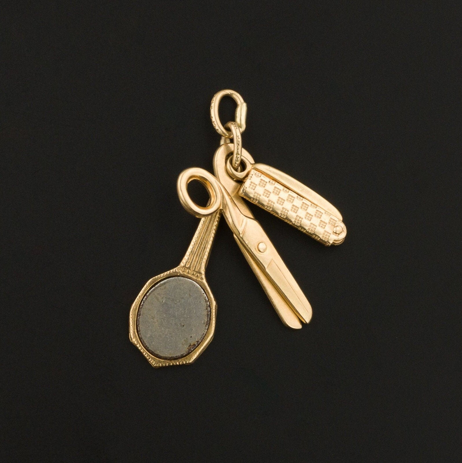 Vintage Moveable Hairdresser Charm of 14k Gold - Trademark Antiques