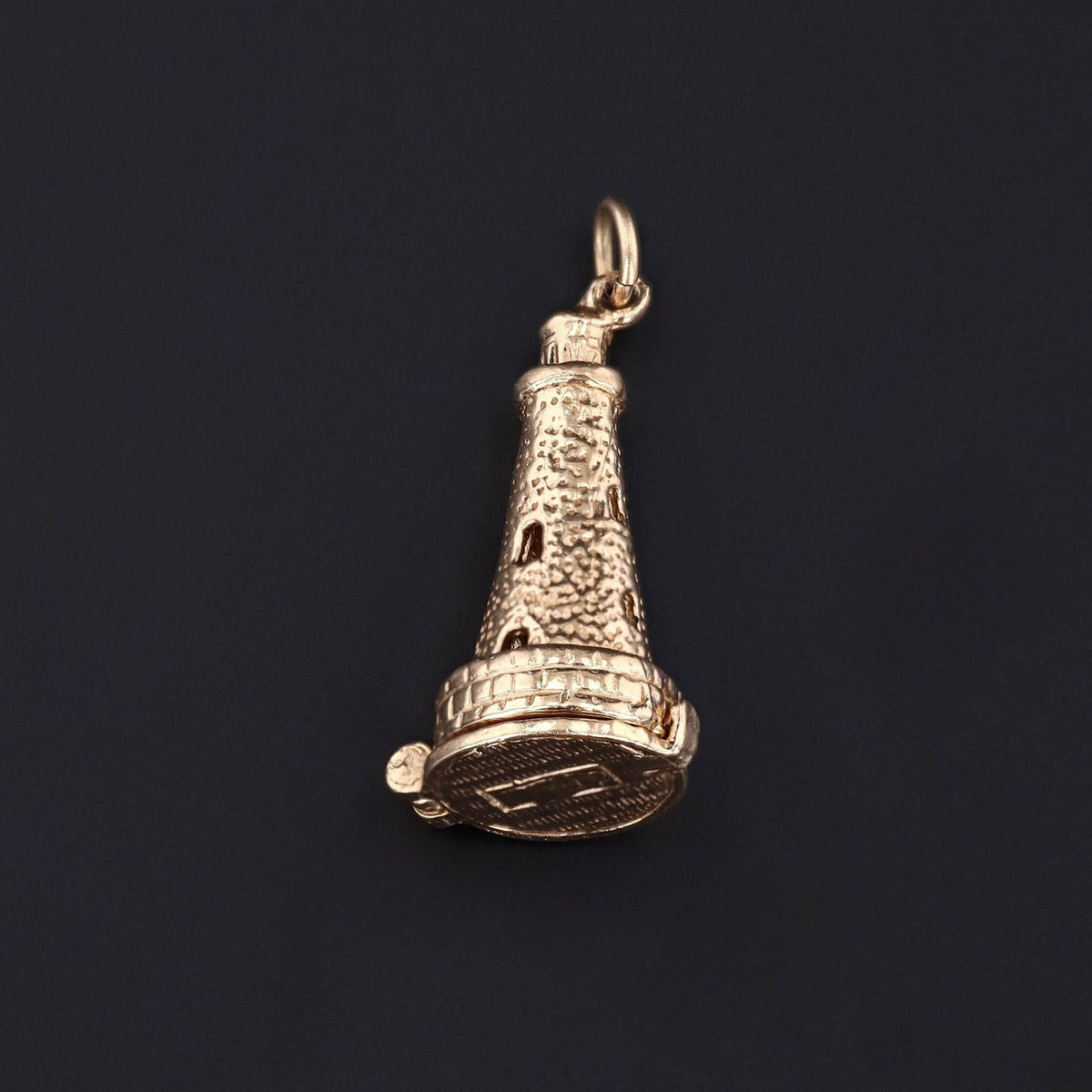 Vintage Moveable Lighthouse Charm of 14k Gold - Trademark Antiques