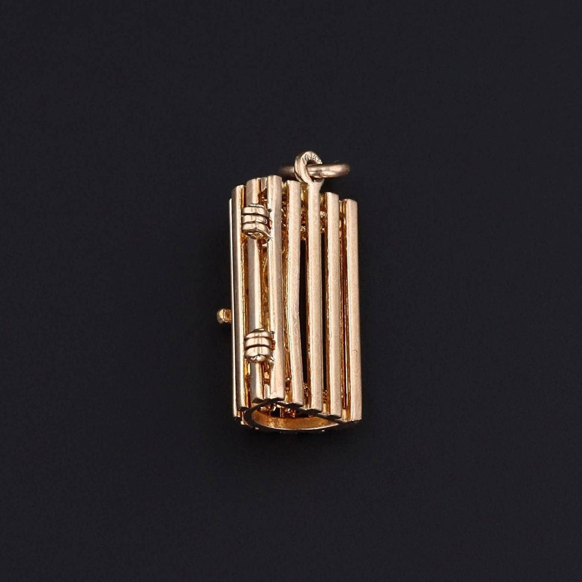 Vintage Moveable Lobster Trap Charm of 14k Gold - Trademark Antiques