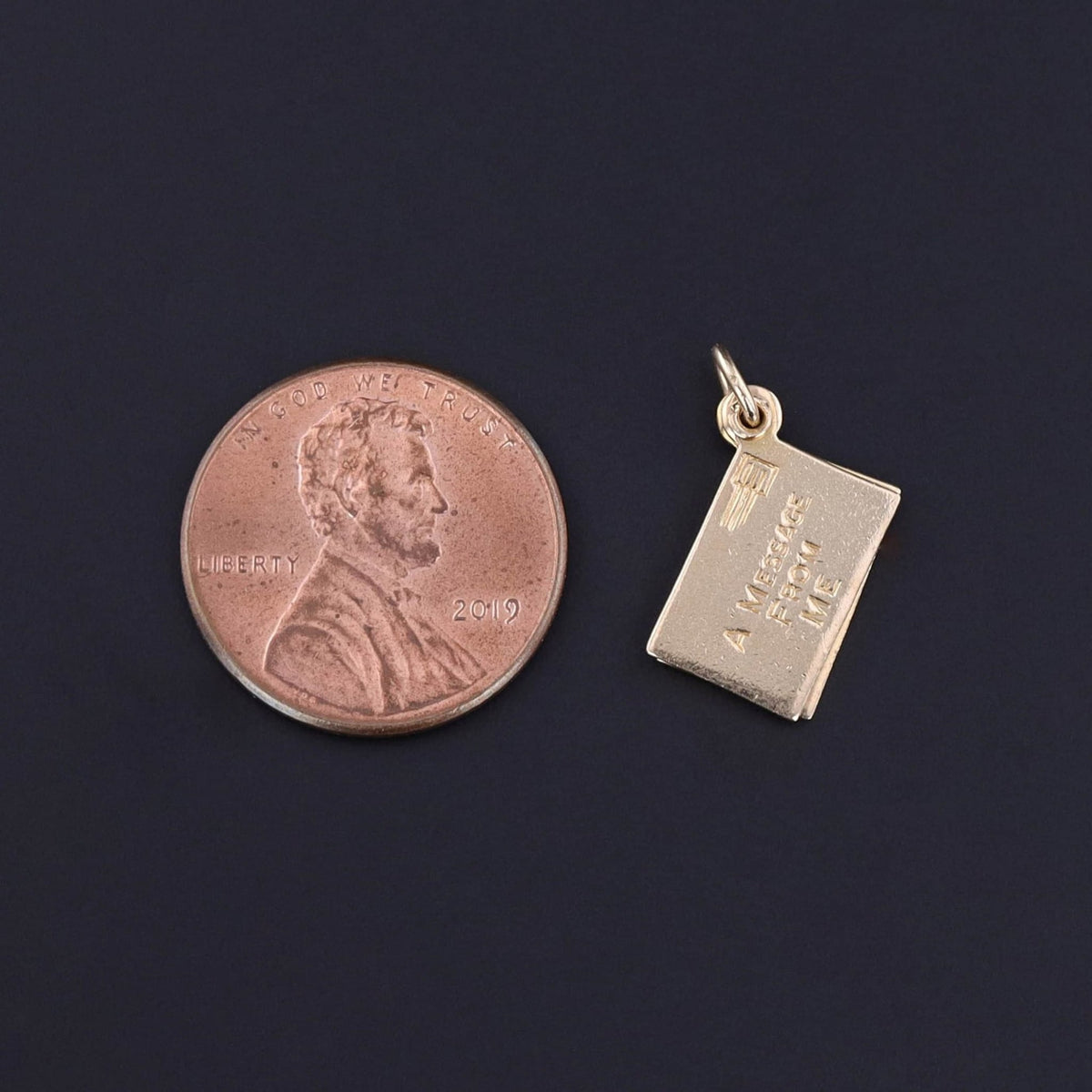 Vintage Moveable Love Letter Charm of 14k Gold - Trademark Antiques